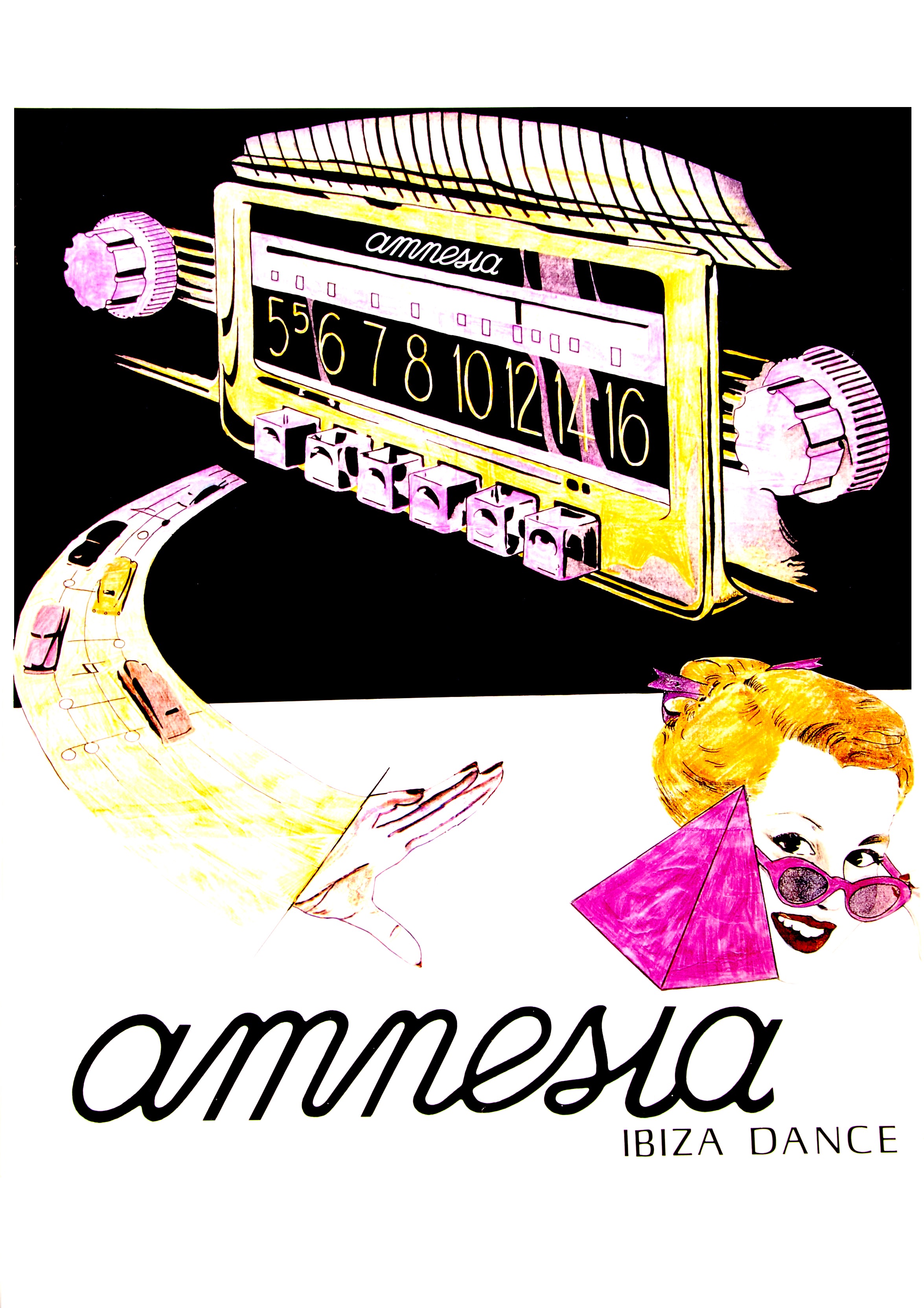 Cartel de Amnesia ibiza en 1980