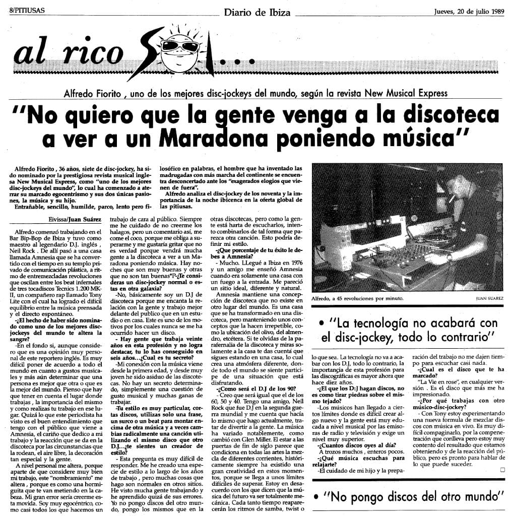 Amnesia Ibiza, historia